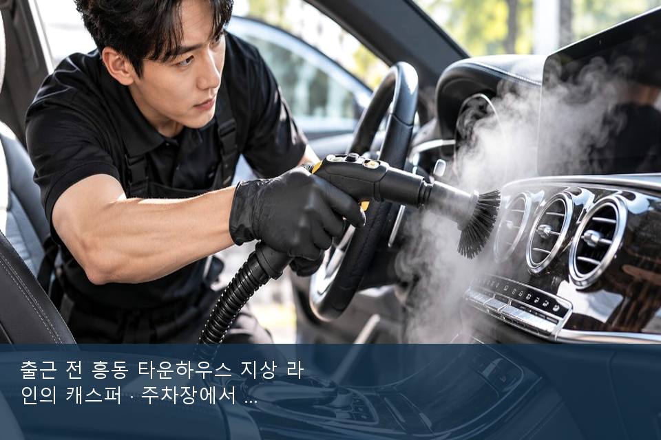 출근 전 흥동 타운하우스 지상 라인의 캐스퍼 · 주차장에서 부른 날