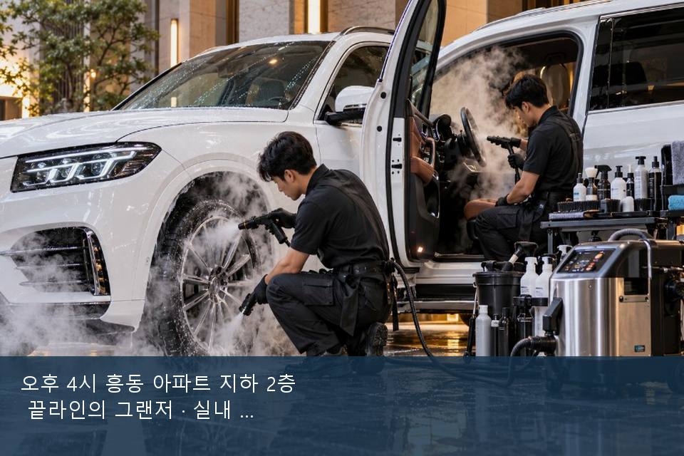 오후 4시 흥동 아파트 지하 2층 끝라인의 그랜저 · 실내 냄새를 연 기록